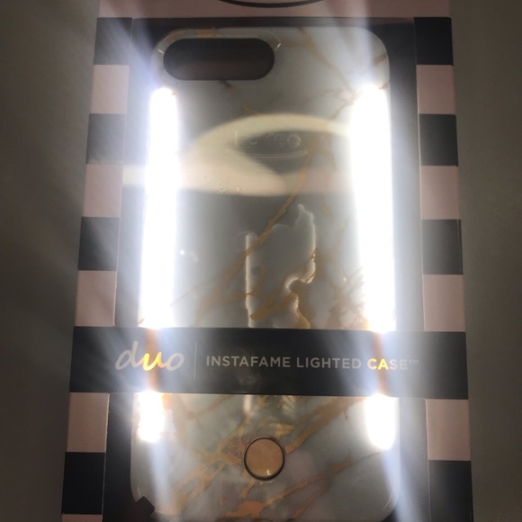 LuMee Duo Gold Marble Phone Case iPhone 6,7,8 Plus - Picture 5 of 6